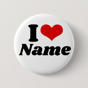 Valentijnsdag Ik hou van Aangepast hart Ronde Button 5,7 Cm