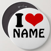  Valentijnsdag Ik hou van Aangepast hart Ronde Button 6,0 Cm (Voorkant /achterkant)