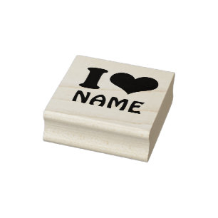 Valentijnsdag Ik hou van Aangepast hart Rubberstempel