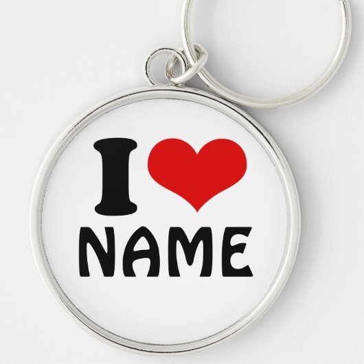  Valentijnsdag Ik hou van Aangepast hart Sleutelhanger (Voorkant)