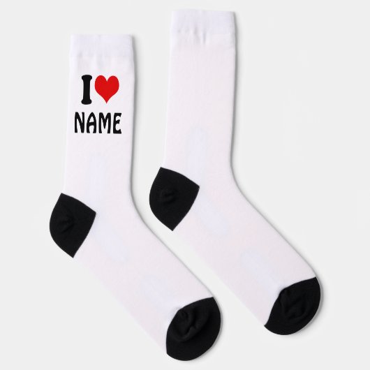  Valentijnsdag Ik hou van Aangepast hart Sokken (Rechts)