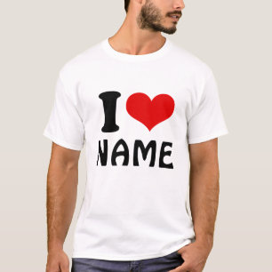 Valentijnsdag Ik hou van Aangepast hart T-shirt
