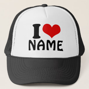 Valentijnsdag Ik hou van Aangepast hart Trucker Pet