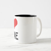  Valentijnsdag Ik hou van Aangepast hart Tweekleurige Koffiemok (Voorkant rechts)