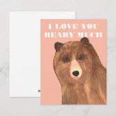 Valentijnsdag, ik hou van je Beary Much Feestdagenkaart (Voorkant / Achterkant)