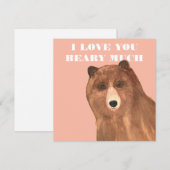 Valentijnsdag, ik hou van je Beary Much Feestdagenkaart (Voorkant / Achterkant)