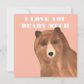 Valentijnsdag, ik hou van je Beary Much Feestdagenkaart (Voorkant)