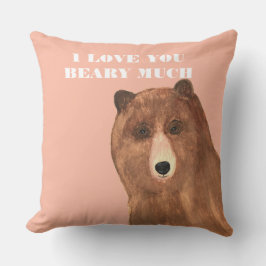 Valentijnsdag, ik hou van je Beary Much Kussen