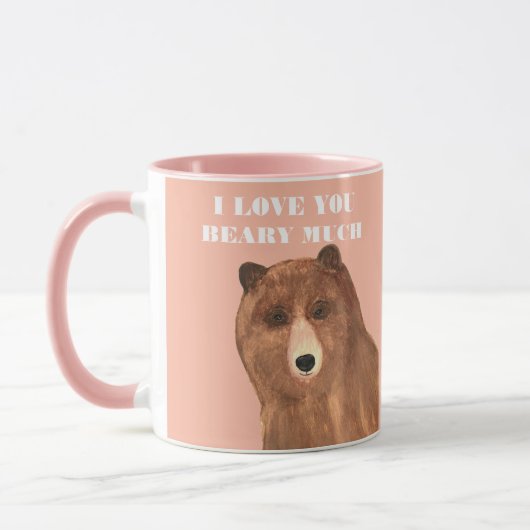 Valentijnsdag, ik hou van je Beary Much Mok (Links)
