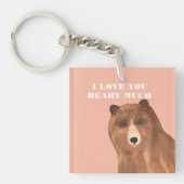 Valentijnsdag, ik hou van je Beary Much Sleutelhanger (Voorkant)