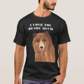 Valentijnsdag, ik hou van je Beary Much T-shirt (Voorkant)