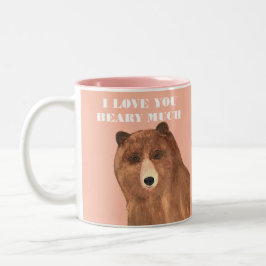 Valentijnsdag, ik hou van je Beary Much Tweekleurige Koffiemok