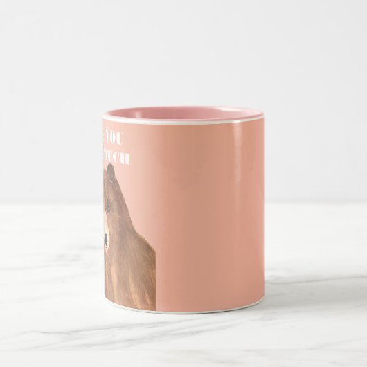 Valentijnsdag, ik hou van je Beary Much Tweekleurige Koffiemok (Center)