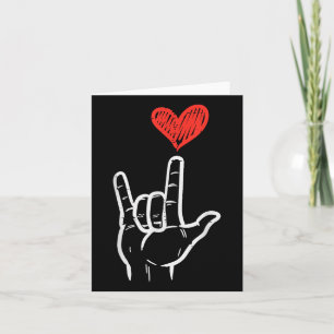 Valentijnsdag Ik hou van je hand teken ASL hart vr Kaart