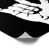 Valentijnsdag Ik hou van je hand teken ASL hart vr Poster (Hoek)