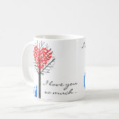 Valentijnsdag "Ik hou van je" Kat Coffee Mok (Voorkant links)