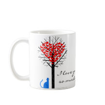 Valentijnsdag "Ik hou van je" Kat Coffee Mok
