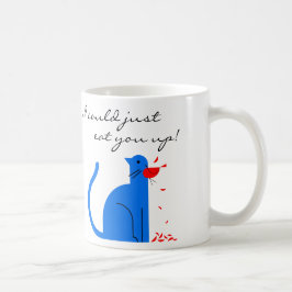 Valentijnsdag "Ik hou van je" Kat Coffee Mok