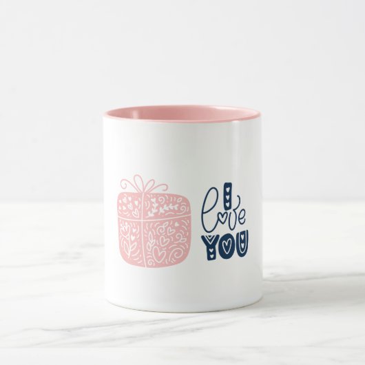 Valentijnsdag, ik hou van je mok (Midden)