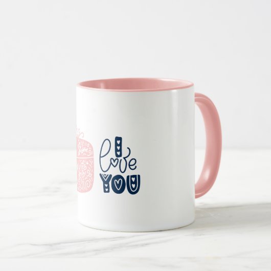 Valentijnsdag, ik hou van je mok (Voorkant rechts)