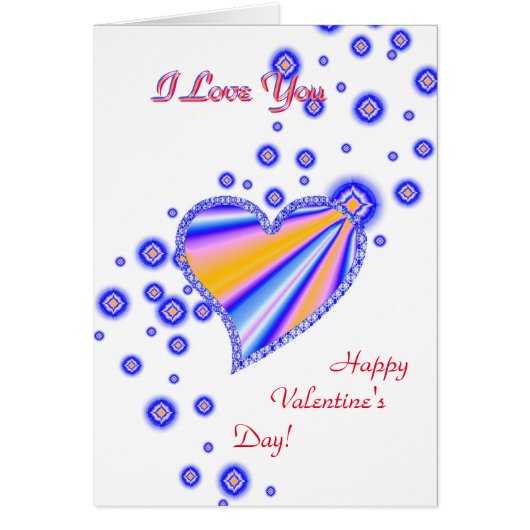 Valentijnsdag, ik hou van je, regenbooghart (Voorkant)