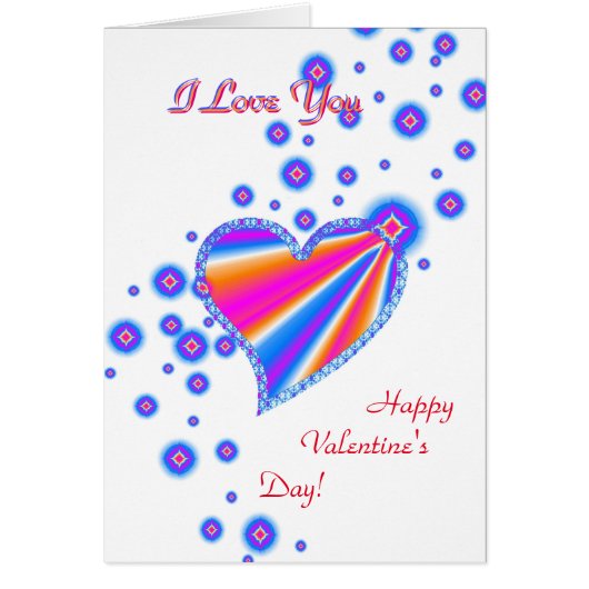 Valentijnsdag, ik hou van je, regenbooghart (Voorkant)