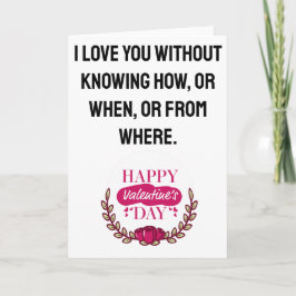 Valentijnsdag Ik hou van je zonder te weten hoe Feestdagen Kaart
