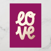 Valentijnsdag "Ik hou van jou" Folie Feestdagenkaart (Voorkant)