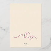 Valentijnsdag "Ik hou van jou" Folie Feestdagenkaart (Achterkant)