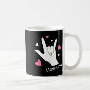 Valentijnsdag Ik Hou Van Jou Hand Gebarentaal Asl Koffiemok