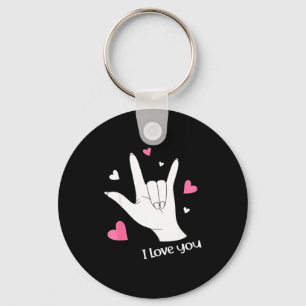 Valentijnsdag Ik Hou Van Jou Hand Gebarentaal Asl Sleutelhanger