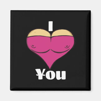 Valentijnsdag Ik hou van jou met mijn grote borst  Magneet