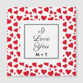 Valentijnsdag Ik hou van jullie rode harten gepers (Voorkant)