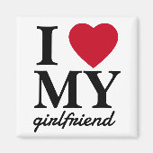 Valentijnsdag Ik hou van mijn Vriendin | Vriend Magneet (Voorkant)