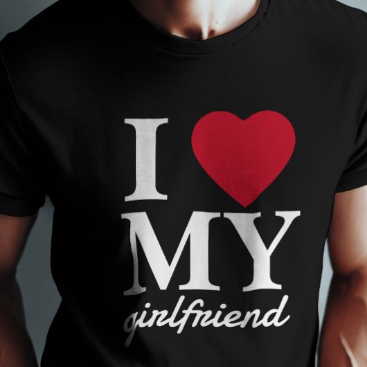 Valentijnsdag Ik hou van mijn Vriendin | Vriend T-shirt