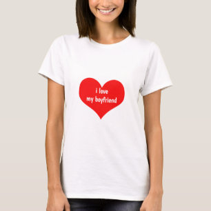 Valentijnsdag Ik hou van mijn vriendje Red Heart G T-shirt