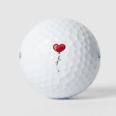 Valentijnsdag Ik hou van Typografie Golfballen (Voorkant)