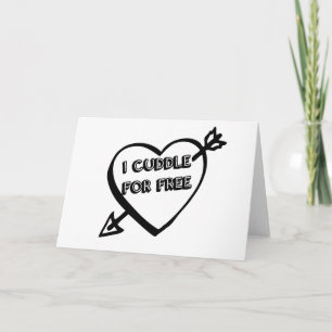 Valentijnsdag - ik knuffel kostenloos feestdagen kaart