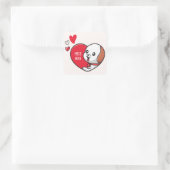 Valentijnsdag, ik mis je vierkante sticker (Tas)