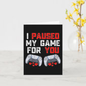Valentijnsdag Ik pauzeerde mijn spel voor jou Leuk Kaart (Gele Bloem)
