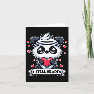 Valentijnsdag Ik steel harten Panda Beer Schattig Kaart