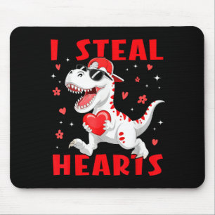 Valentijnsdag Ik steel harten T-rex Dinosaur Baby Muismat