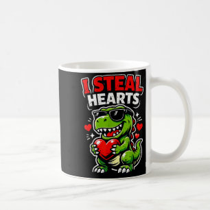 Valentijnsdag Ik steel harten T-rex  Koffiemok