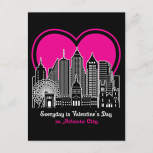 Valentijnsdag in Atlanta City Briefkaart