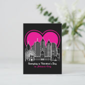 Valentijnsdag in Atlanta City Briefkaart (Staand voorkant)