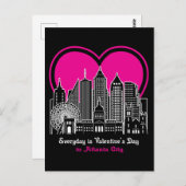 Valentijnsdag in Atlanta City Briefkaart (Voorkant / Achterkant)