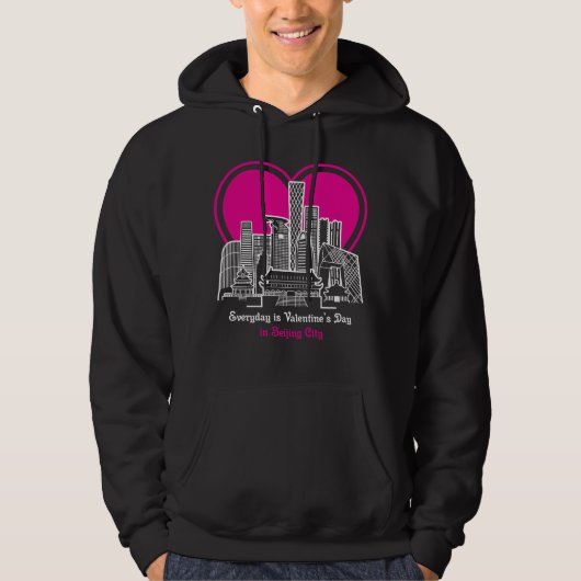 Valentijnsdag in Beijing City Hoodie (Voorkant)