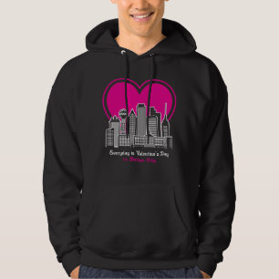 Valentijnsdag in Dallas City Hoodie
