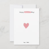 Valentijnsdag in de klas notitiekaartje (Achterkant)