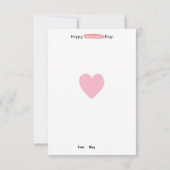 Valentijnsdag in de klas  notitiekaartje (Achterkant)